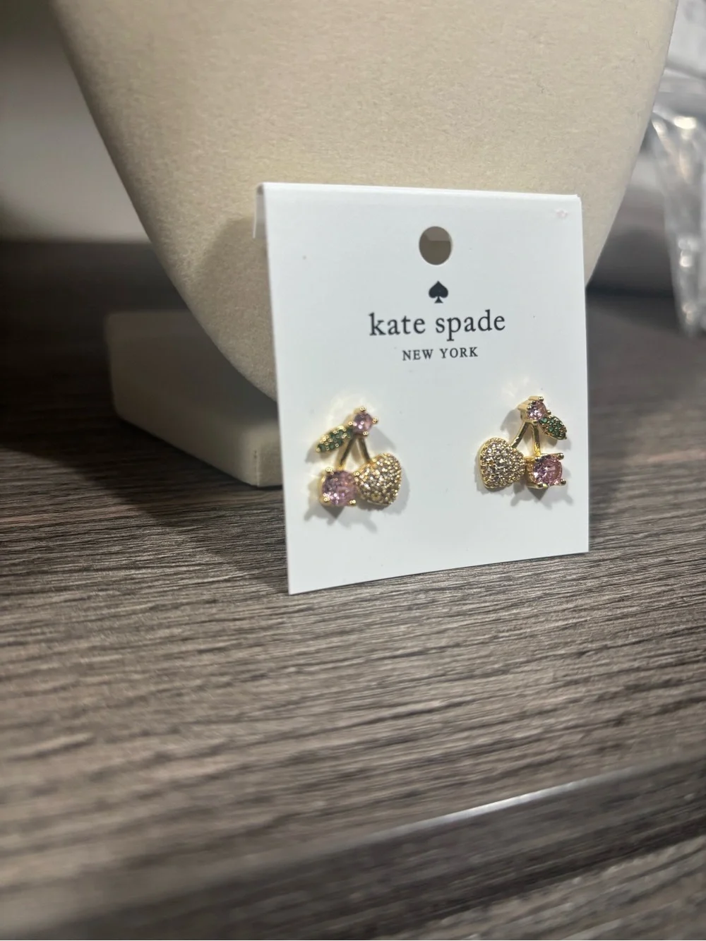 NWOT - Kate Spade New York cherry stud earrings